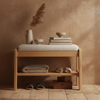 Modern Scandinavian Shoe Rack - Solid Wood with Tech Cloth | Ridorn-Shoe Storage-Ridorn