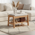 Modern Scandinavian Shoe Rack - Solid Wood with Tech Cloth | Ridorn-Shoe Storage-Ridorn