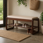 Modern Scandinavian Shoe Rack - Solid Wood with Tech Cloth | Ridorn-Shoe Storage-Ridorn