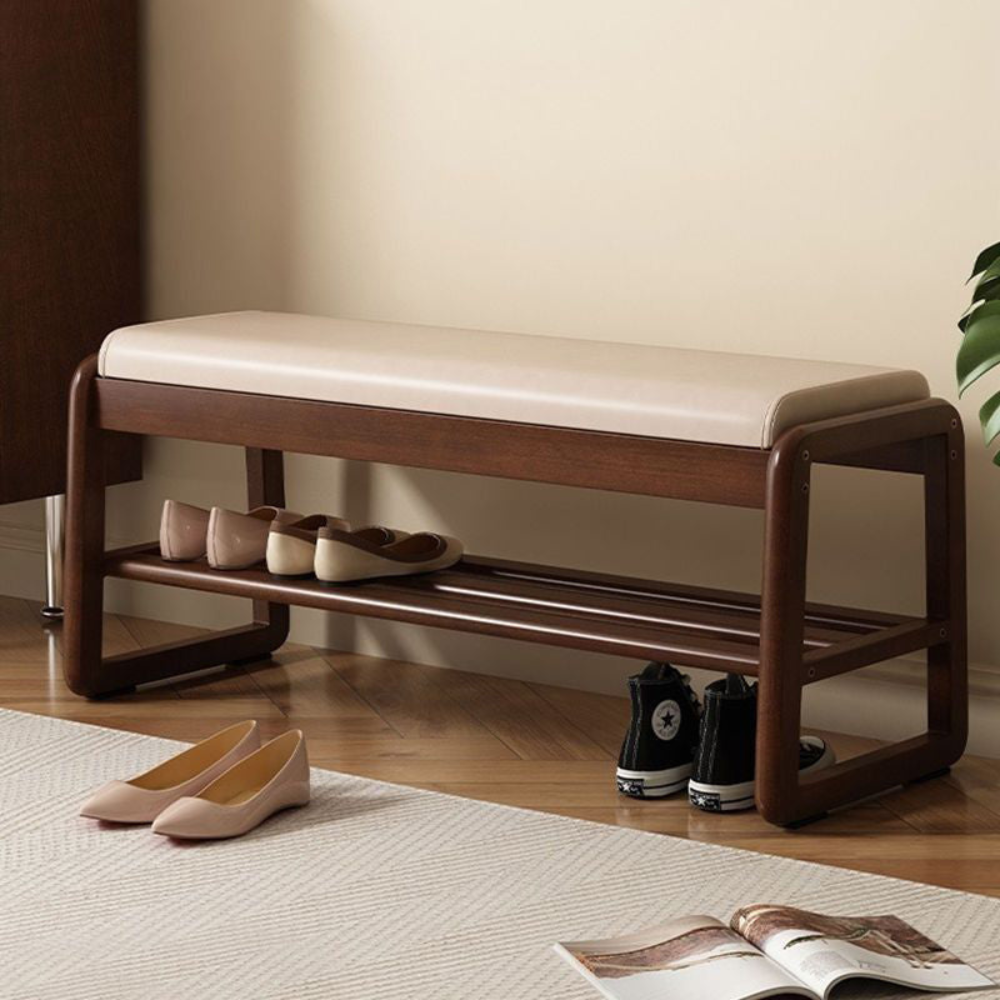 Modern Scandinavian Shoe Rack - Solid Wood with Tech Cloth | Ridorn-Shoe Storage-Ridorn