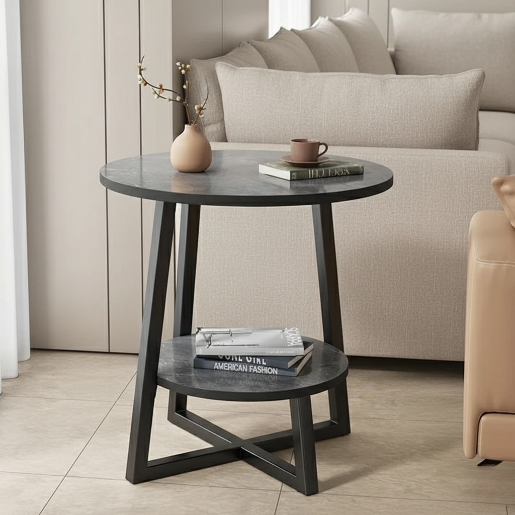 Contemporary Two-Tier Side Table for Small Spaces and | Ridorn