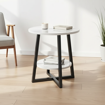 Contemporary Two-Tier Side Table for Small Spaces and | Ridorn