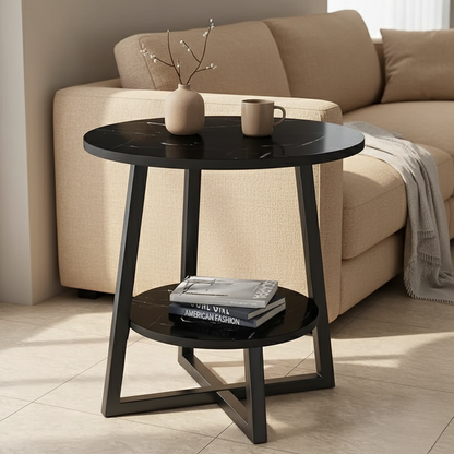 Contemporary Two-Tier Side Table for Small Spaces and | Ridorn