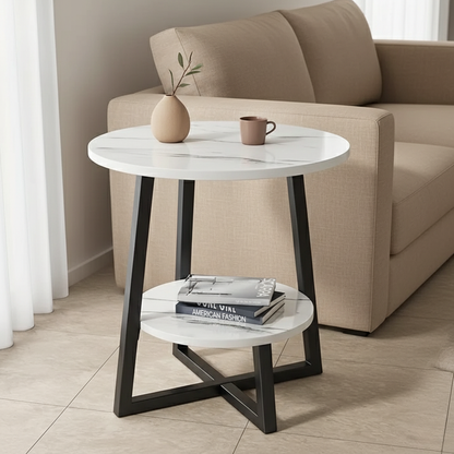 Contemporary Two-Tier Side Table for Small Spaces and | Ridorn