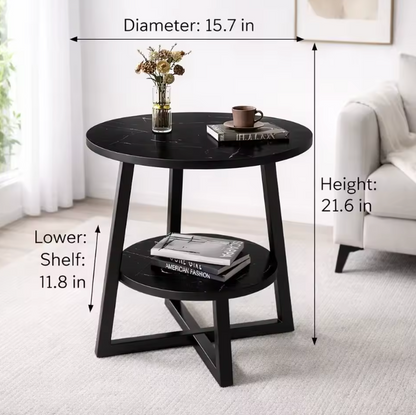 Contemporary Two-Tier Side Table for Small Spaces and | Ridorn