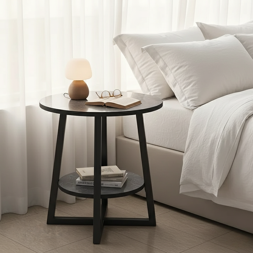 Contemporary Two-Tier Side Table for Small Spaces and | Ridorn