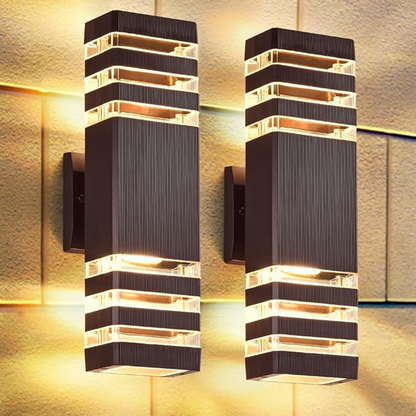 Modern Up Down LED Wall Light | Waterproof Outdoor Sconce for Porch, Garden & Entryway | Ridorn