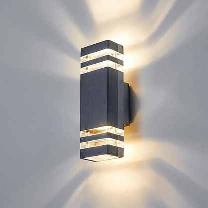 Modern Up Down LED Wall Light | Waterproof Outdoor Sconce for Porch, Garden & Entryway | Ridorn