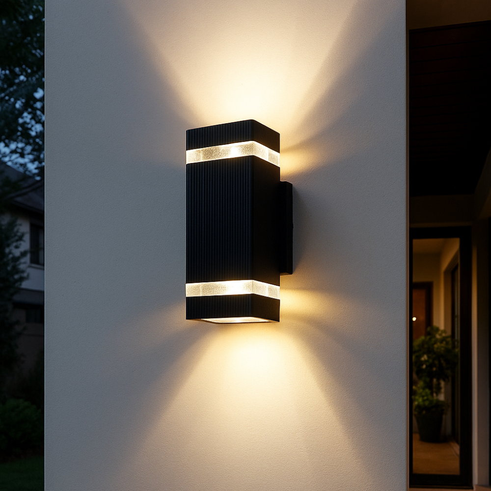 Modern Up Down LED Wall Light | Waterproof Outdoor Sconce for Porch, Garden & Entryway | Ridorn