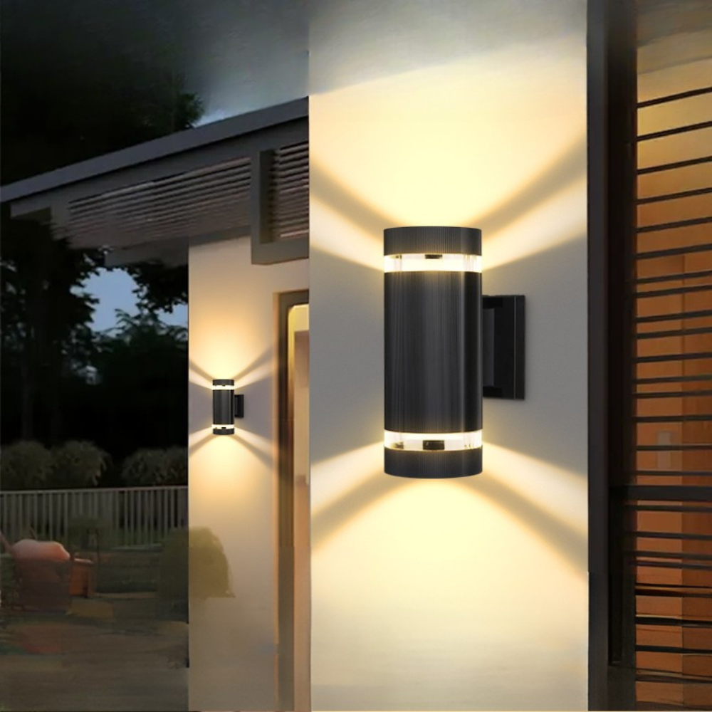 Modern Up Down LED Wall Light | Waterproof Outdoor Sconce for Porch, Garden & Entryway | Ridorn