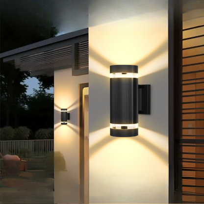 Modern Up Down LED Wall Light | Waterproof Outdoor Sconce for Porch, Garden & Entryway | Ridorn