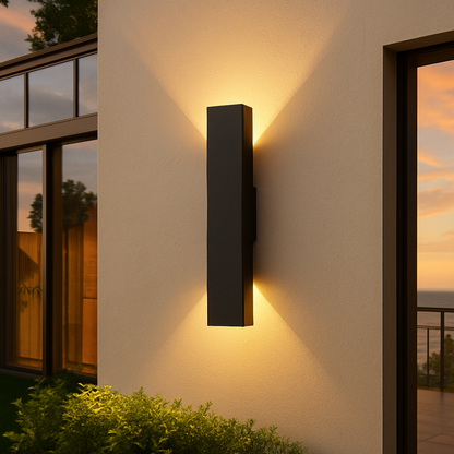 Outdoor waterproof LED wall light modern design front view