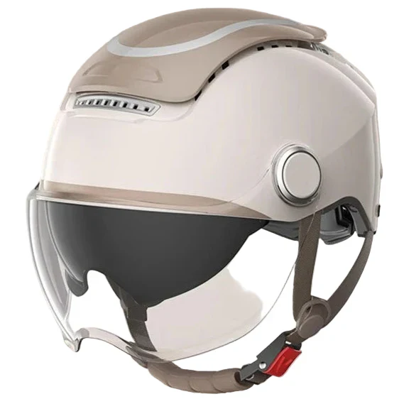 Motorcycle Half Helmet with Dual Visor, Breathable Open Face Summer Riding Helmet-Ridorn