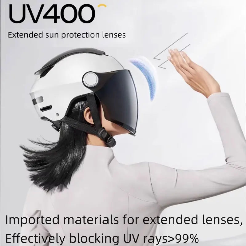 Motorcycle Half Helmet with Dual Visor, Breathable Open Face Summer Riding Helmet-Ridorn