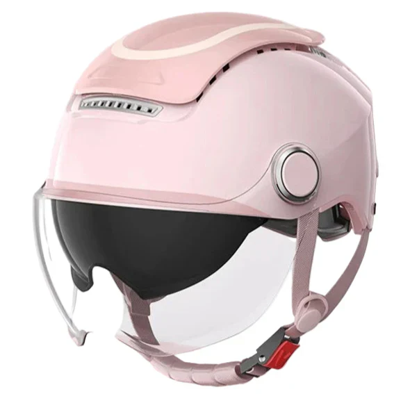 Motorcycle Half Helmet with Dual Visor, Breathable Open Face Summer Riding Helmet-Ridorn