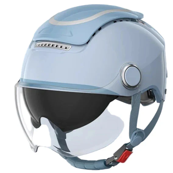 Motorcycle Half Helmet with Dual Visor, Breathable Open Face Summer Riding Helmet-Ridorn