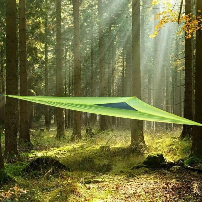 Multi-Person Camping Hammock, 3-Point Anchor Outdoor Hanging Lounger for Family & Groups-Ridorn