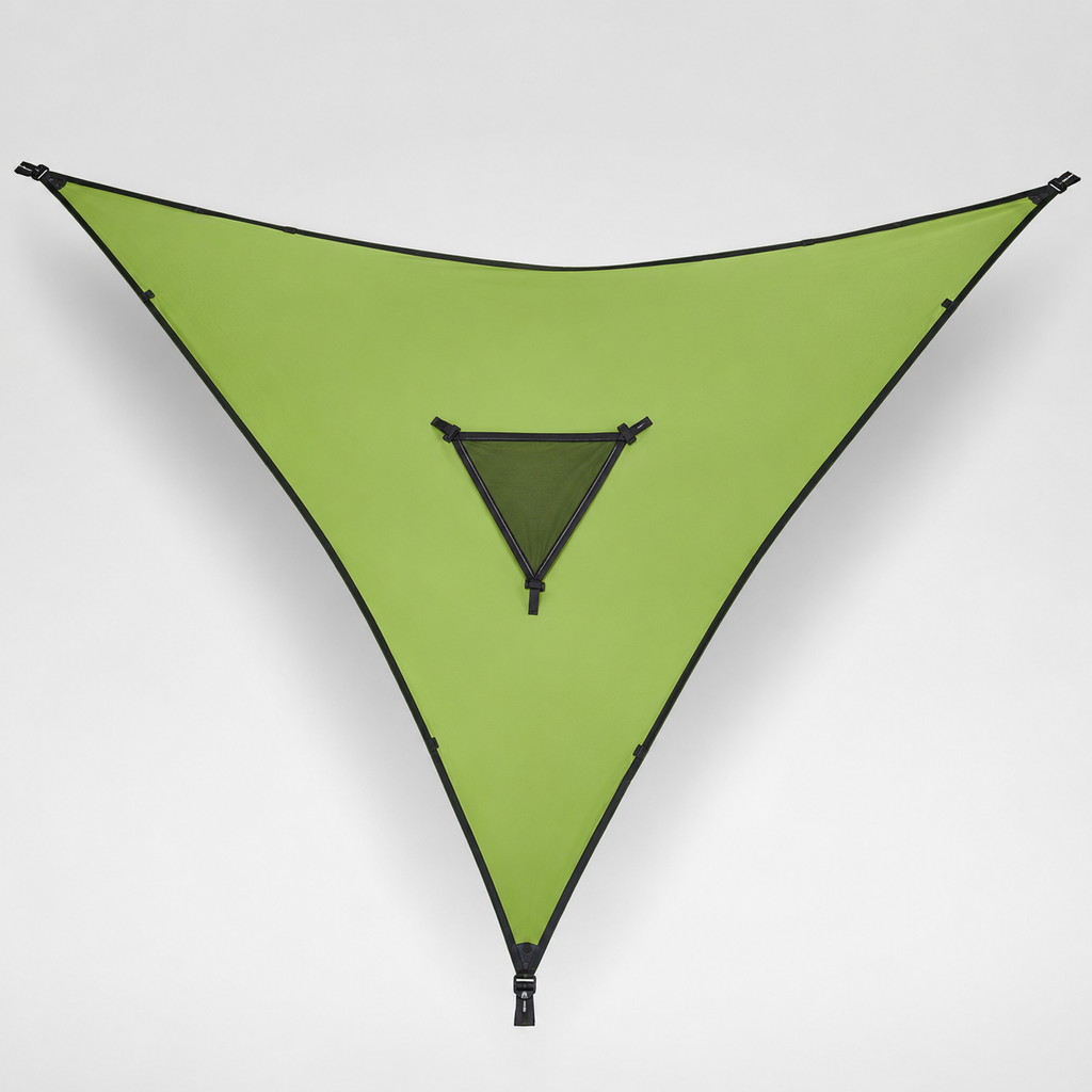 Multi-Person Camping Hammock, 3-Point Anchor Outdoor Hanging Lounger for Family & Groups