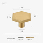 Niamur Hexagon Cabinet Knobs-handles and knobs-Ridorn