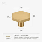Niamur Hexagon Cabinet Knobs-handles and knobs-Ridorn