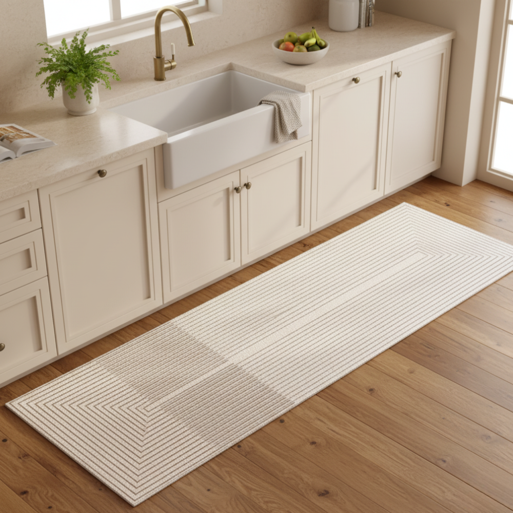 Non-Slip Washable Kitchen Rug with Soft Velveteen Surface | Ridorn-Mats-Ridorn