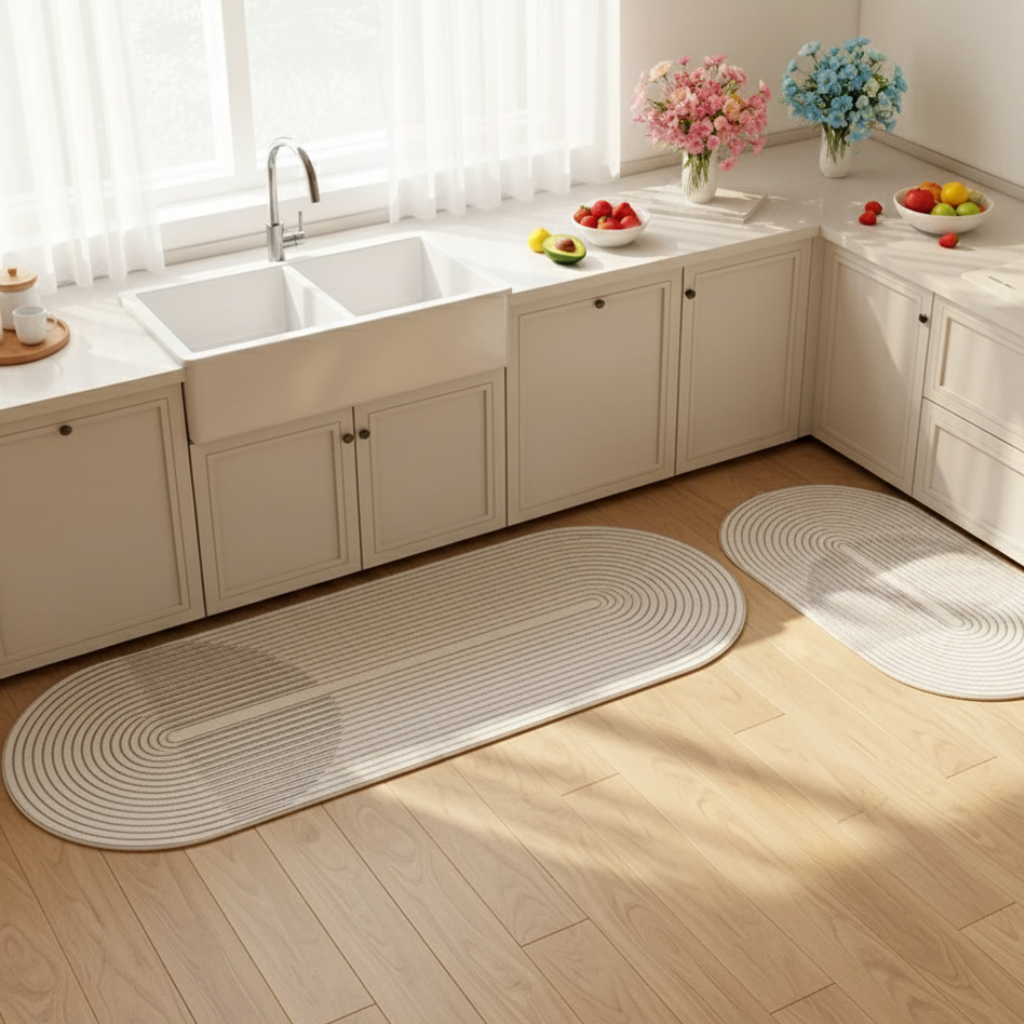 Non-Slip Washable Kitchen Rug with Soft Velveteen Surface | Ridorn-Mats-Ridorn