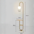 NordHalo Arc | Scandinavian LED Floor Lamp with Side Table | Ridorn-Floor Lamps-Ridorn
