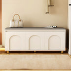 Nordic Faux Leather Shoe Storage Bench for Entryway Seating | Ridorn-Benches-Ridorn