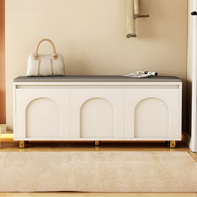Nordic Faux Leather Shoe Storage Bench for Entryway Seating | Ridorn-Benches-Ridorn