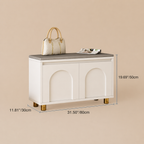 Nordic Faux Leather Shoe Storage Bench for Entryway Seating | Ridorn-Benches-Ridorn