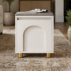 Nordic Faux Leather Shoe Storage Bench for Entryway Seating | Ridorn-Benches-Ridorn