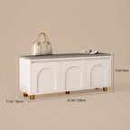 Nordic Faux Leather Shoe Storage Bench for Entryway Seating | Ridorn-Benches-Ridorn