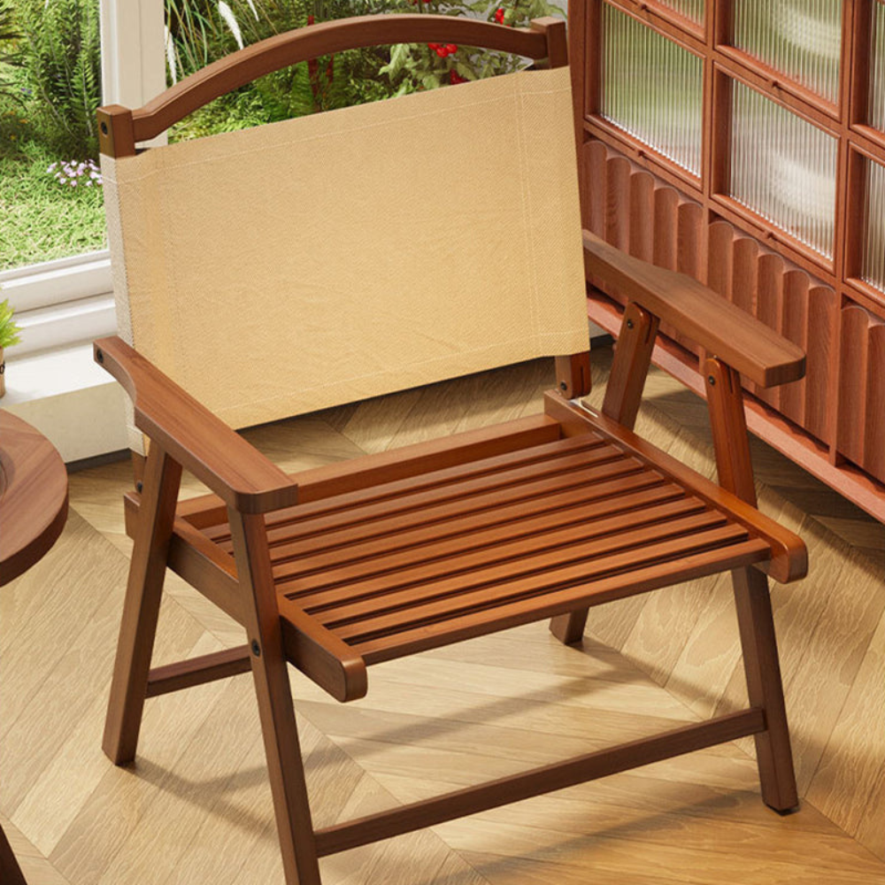 Nordic Folding Outdoor Chair with Bamboo Frame and Oxford | Ridorn
