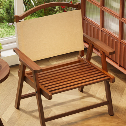 Nordic Folding Outdoor Chair with Bamboo Frame and Oxford | Ridorn