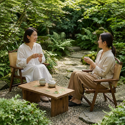 Nordic Folding Outdoor Chair with Bamboo Frame and Oxford | Ridorn