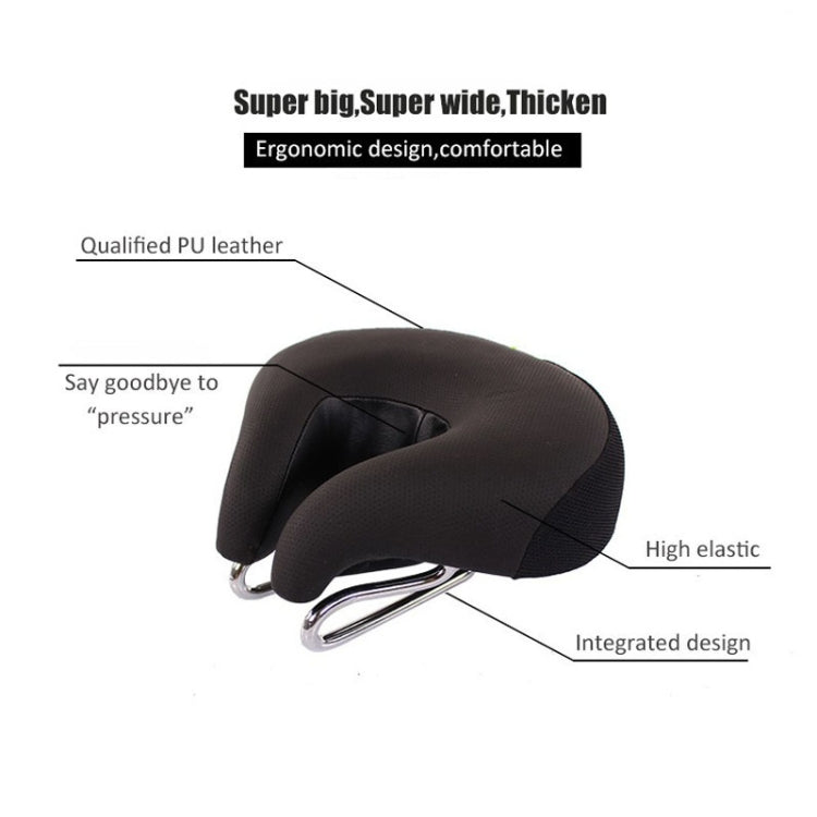Noseless Bike Saddle, Thick Soft Padded Comfort Seat for Mountain & City Bikes-Ridorn