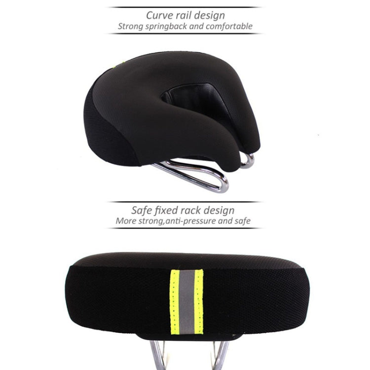 Noseless Bike Saddle, Thick Soft Padded Comfort Seat for Mountain & City Bikes-Ridorn