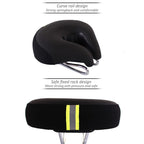 Noseless Bike Saddle, Thick Soft Padded Comfort Seat for Mountain & City Bikes-Ridorn