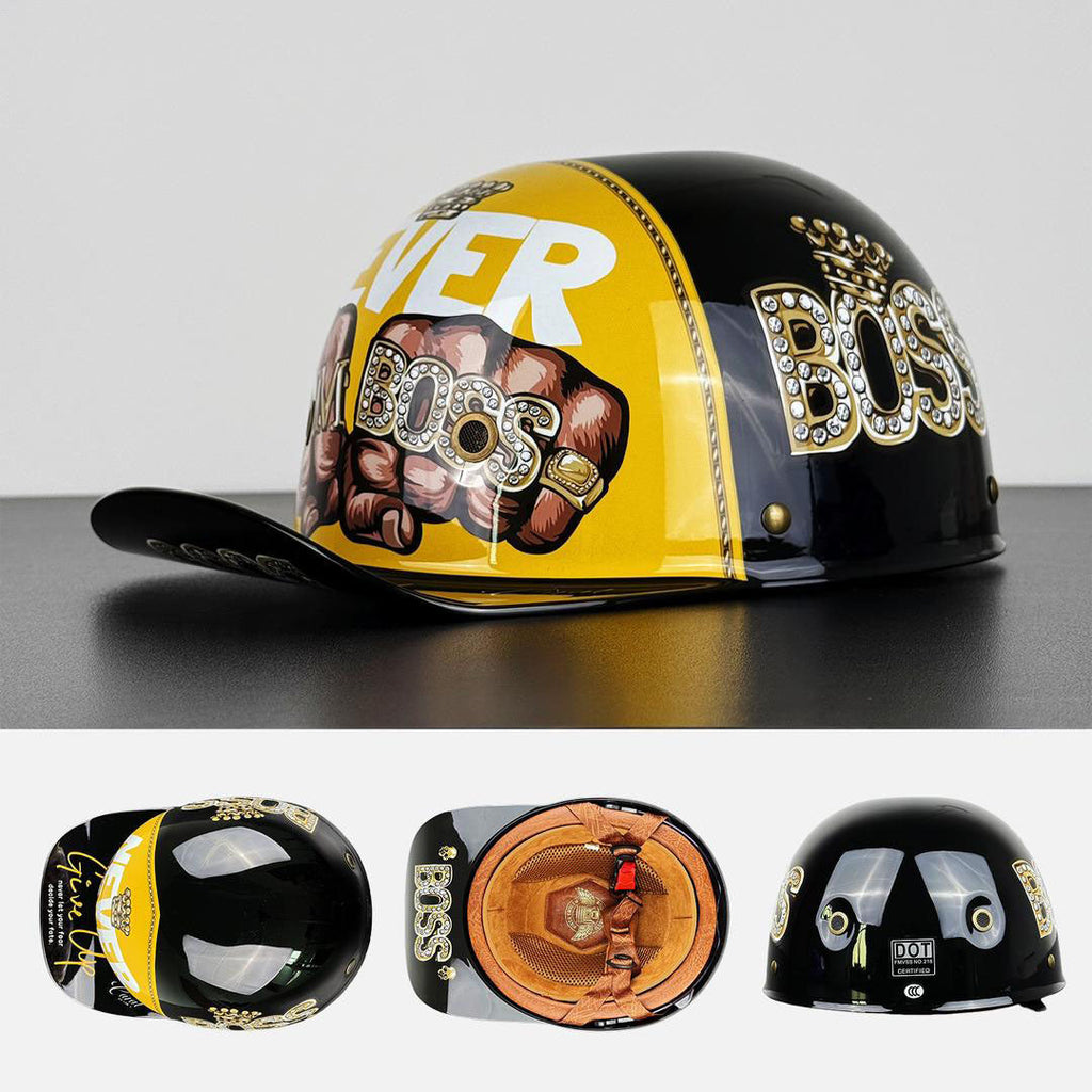 Open Face Motorcycle Helmet, Certified Lightweight Moto Helmet for Daily Commuting-Ridorn