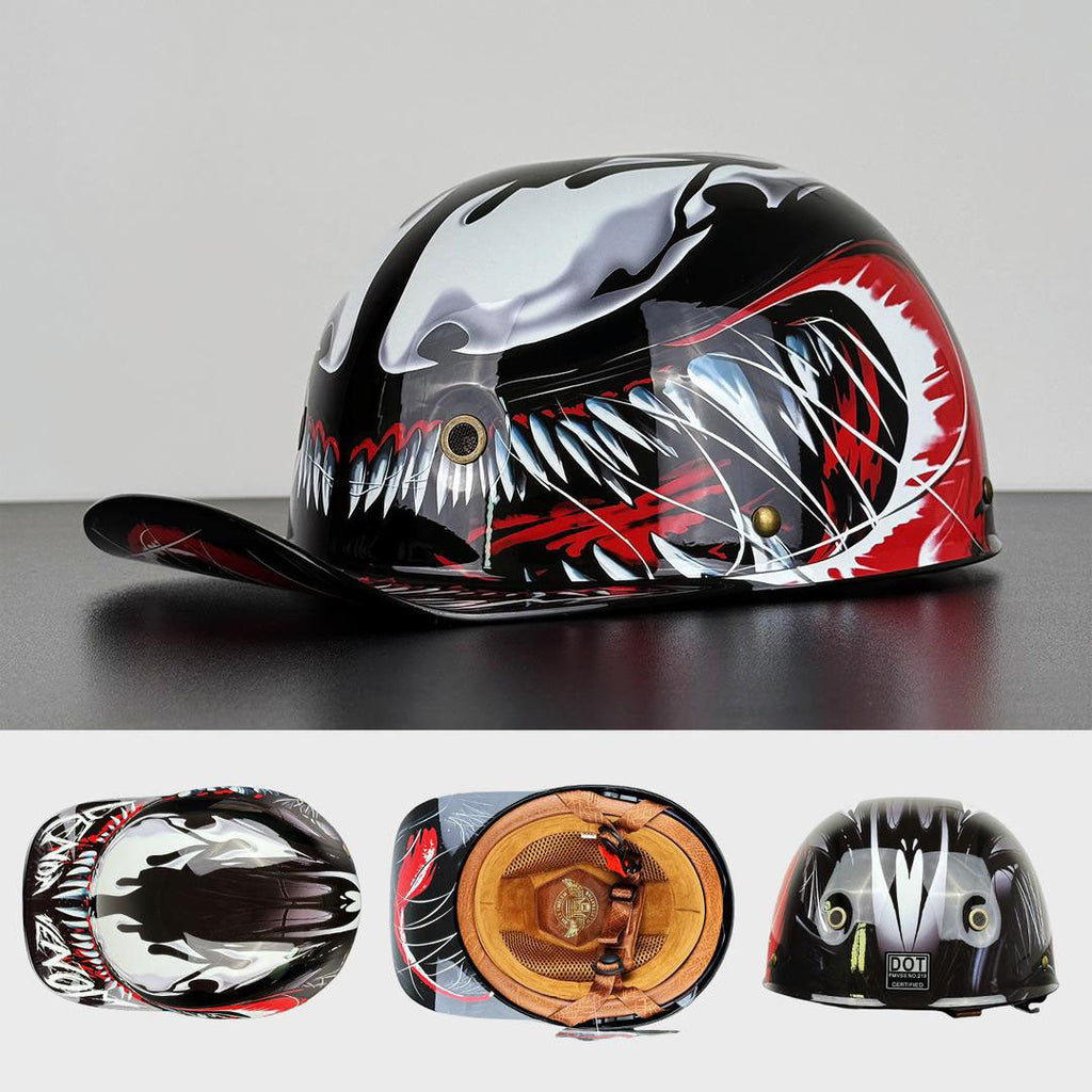 Open Face Motorcycle Helmet, Certified Lightweight Moto Helmet for Daily Commuting-Ridorn
