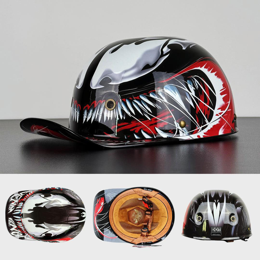Open Face Motorcycle Helmet, Certified Lightweight Moto Helmet for Daily Commuting-Ridorn