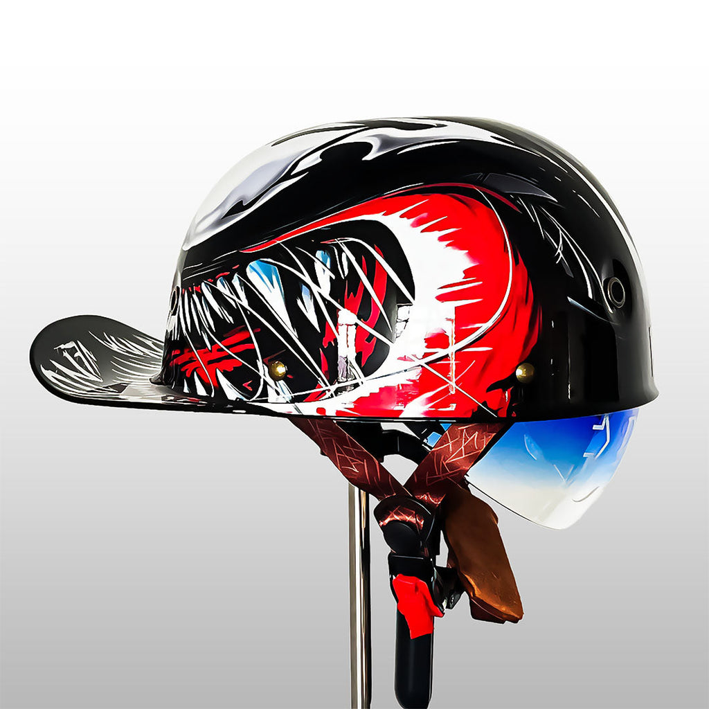 Open Face Motorcycle Helmet, Certified Lightweight Moto Helmet for Daily Commuting-Ridorn