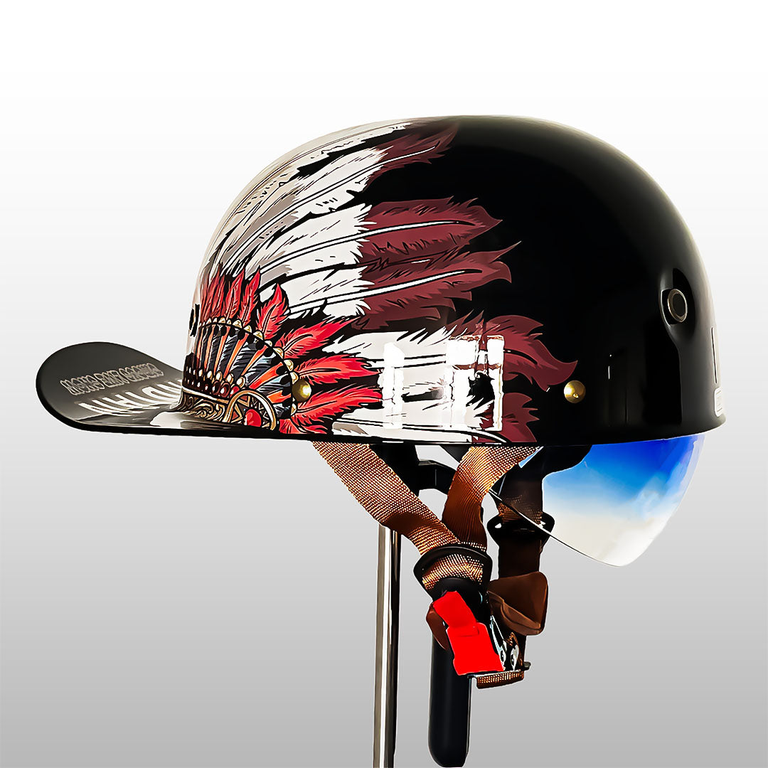 Open Face Motorcycle Helmet, Certified Lightweight Moto Helmet for Daily Commuting-Ridorn