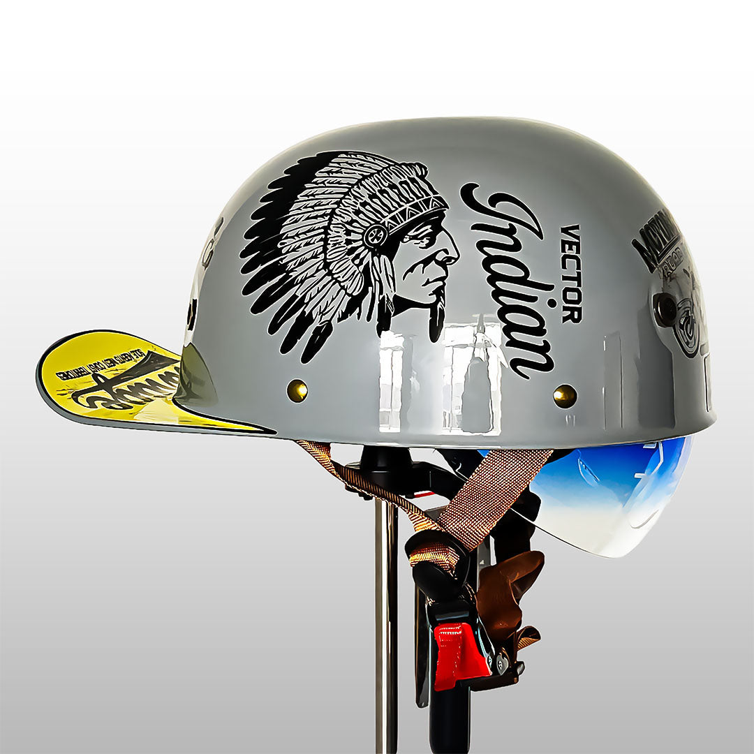 Open Face Motorcycle Helmet, Certified Lightweight Moto Helmet for Daily Commuting-Ridorn