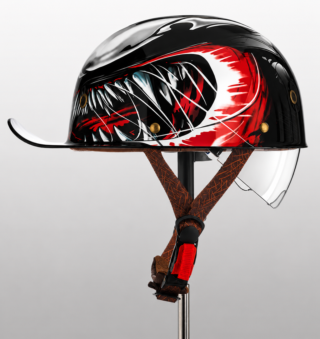 Open Face Motorcycle Helmet, Certified Lightweight Moto Helmet for Daily Commuting-Ridorn