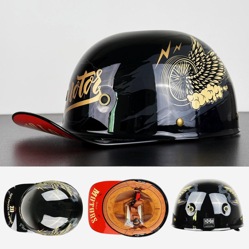 Open Face Motorcycle Helmet, Certified Lightweight Moto Helmet for Daily Commuting-Ridorn