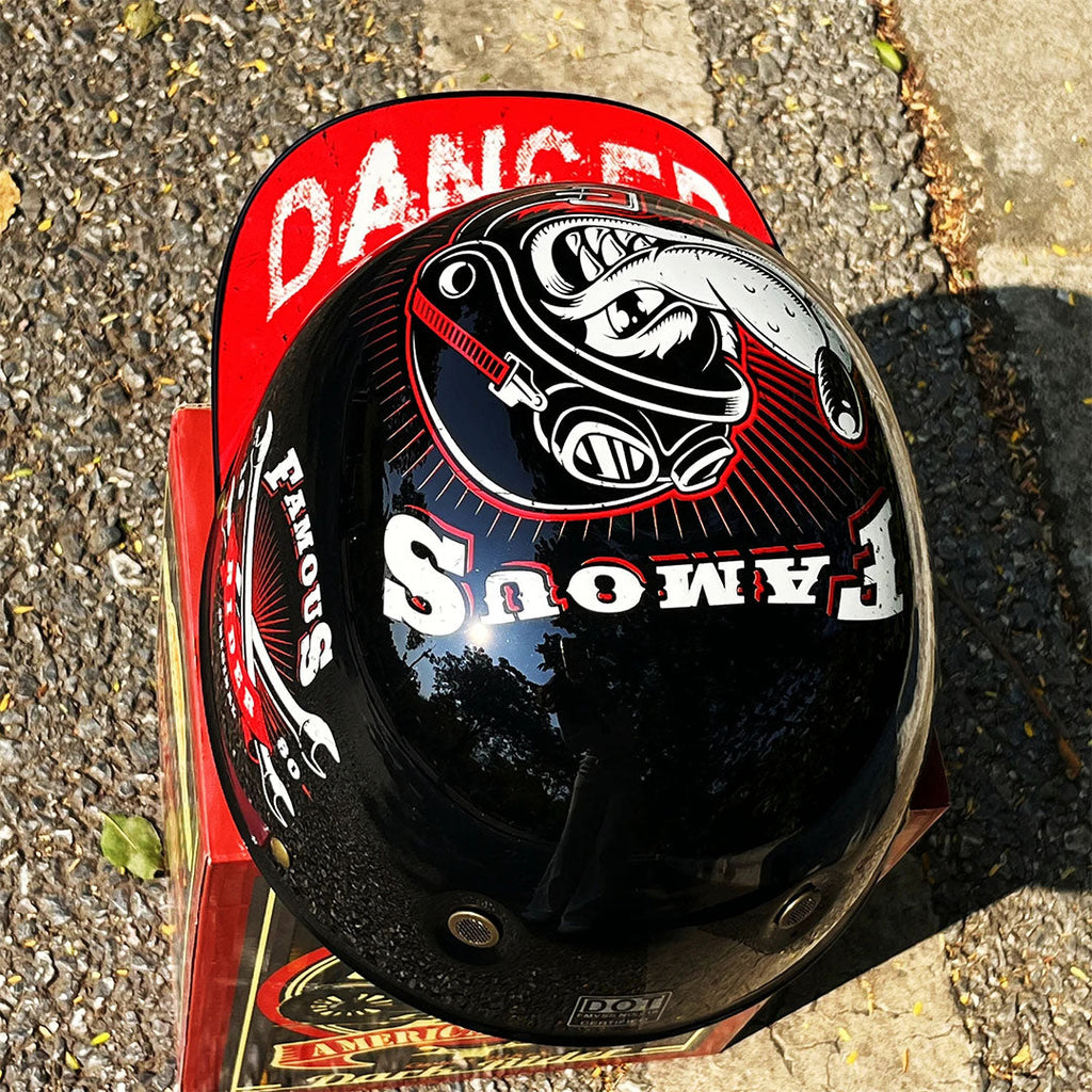 Open Face Motorcycle Helmet, Certified Lightweight Moto Helmet for Daily Commuting-Ridorn