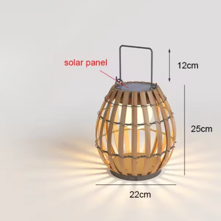 Outdoor Solar Rattan Floor Lamp | Handcrafted Eco-Friendly | Ridorn