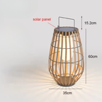 Outdoor Solar Rattan Floor Lamp | Handcrafted Eco-Friendly | Ridorn