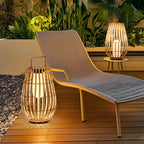 Outdoor Solar Rattan Floor Lamp | Handcrafted Eco-Friendly | Ridorn